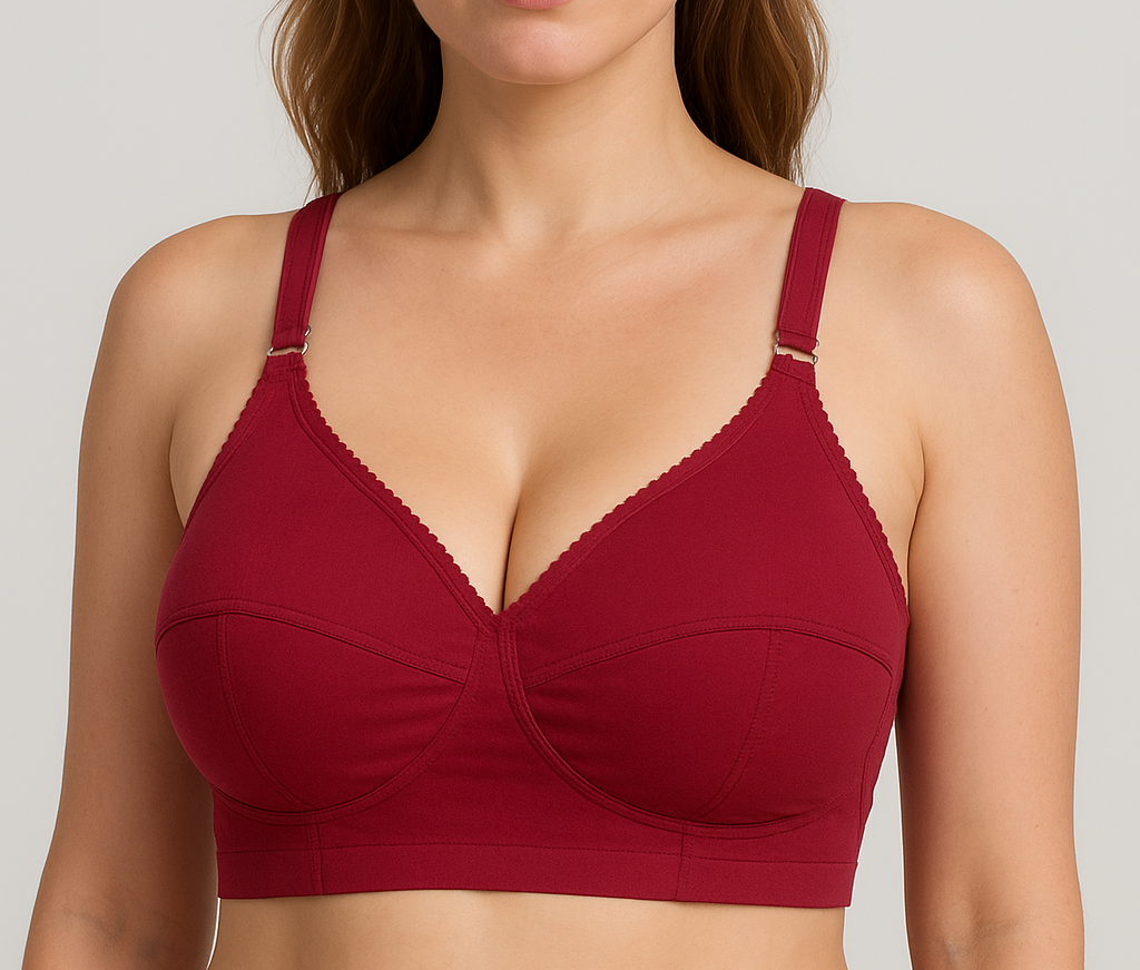 Cintella women's Cotton Blend B,C-Cup Non-Padded Heavy Bust Seamed Minimizer Full Coverage Non-Wired T-Shirt Every day Bra Combo Pack of 3