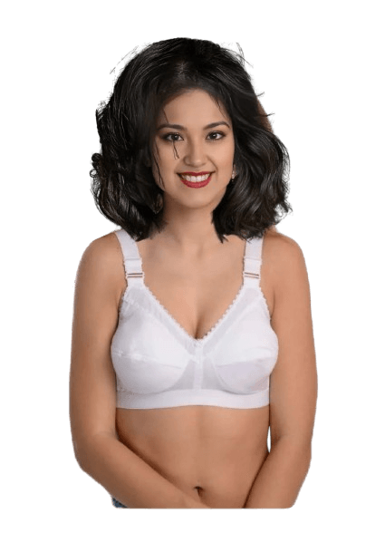 Cintella Ladies Cotton Blend Hook Bra – Breathable & Stretchable Fabric Pack of -2 Color - Black & White - Cintella
