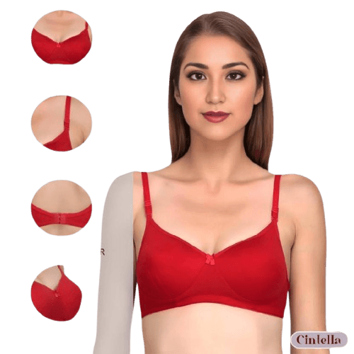 Cintella Padded Bra, Wire-Free, Cotton, Seamless, - Cintella
